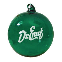 Dr. Enuf Green Glass Christmas Ornament