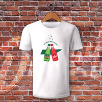 2 Color Bottle T-Shirt - Dr. Enuf Green and Red